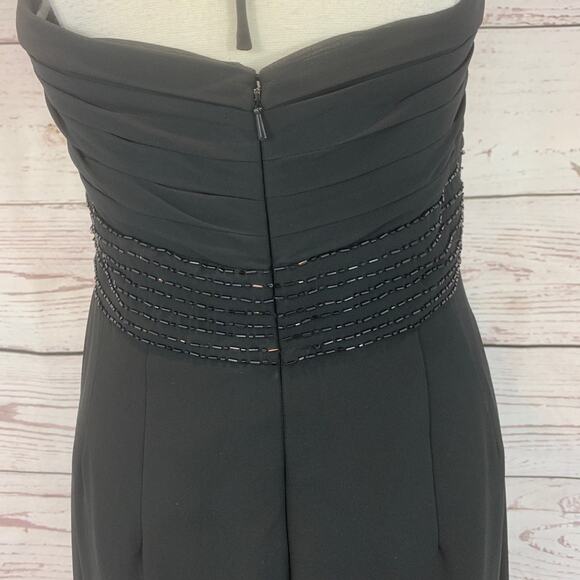 D’Zage long formal beaded waist halter strapless - Picture 5 of 7